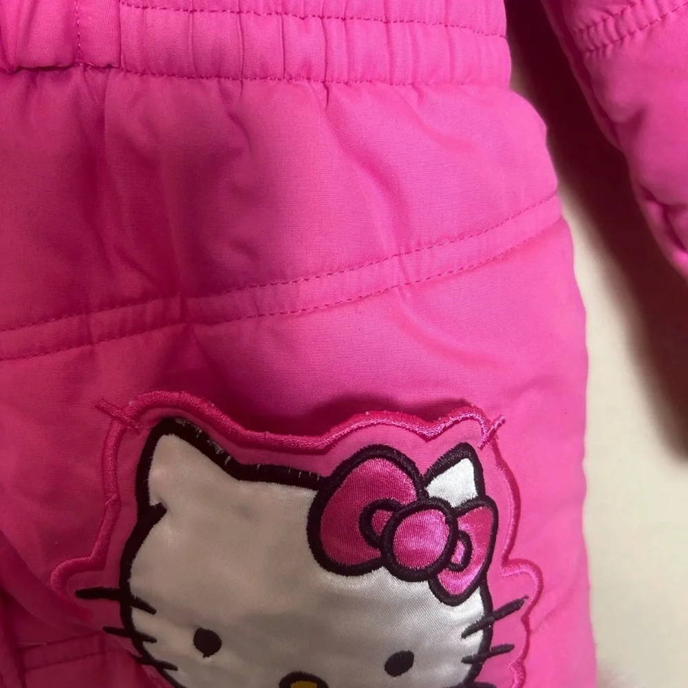 Vintage Hello Kitty Coat Sz 5 Pink Puffer Jacket Winter Coat - Picture 3 of 8